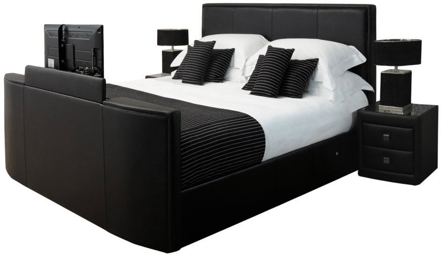 leather-tv-bed Leather headboards