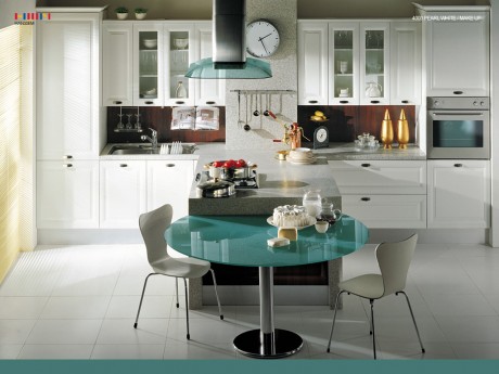Pearl White Kitchen Design