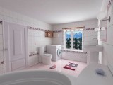 White Bathroom Interior Design Concept