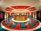 banquet hall with round decorations