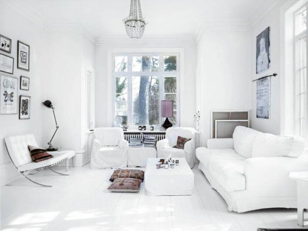 snow-white-living-room Summer living room ideas