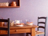Simple breakfast table in a kitchen