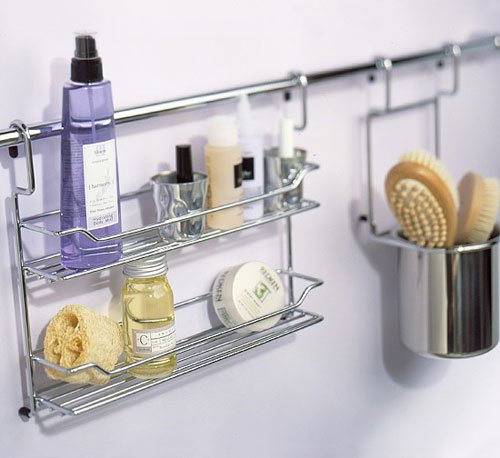 bathroom-Hanging-Storage-Bar Bathroom storage ideas