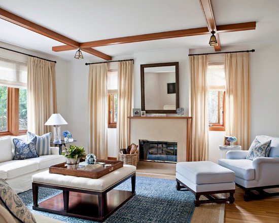 beige-and-white-color-living-room Choosing best color scheme for living room