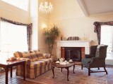 fire place in a living room