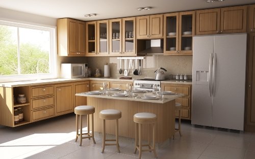open-floor-L-shaped-kitchen Open Plan Kitchen Design inspiration