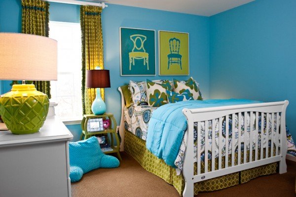 power-color-turquoise-teen-bedroom power color turquoise teen bedroom