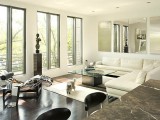stylish beige living room