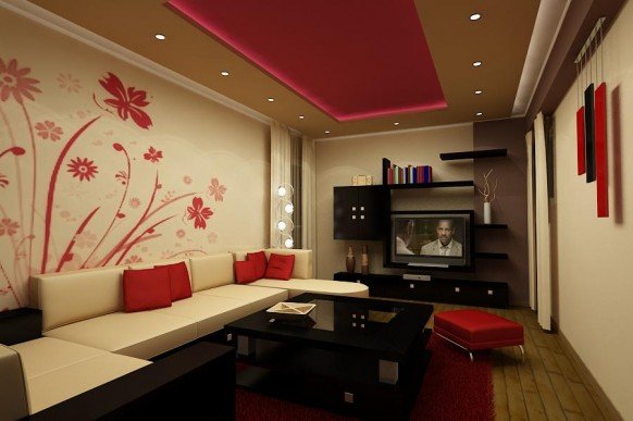 floral-living-room-wall-paper floral living room wallpaper