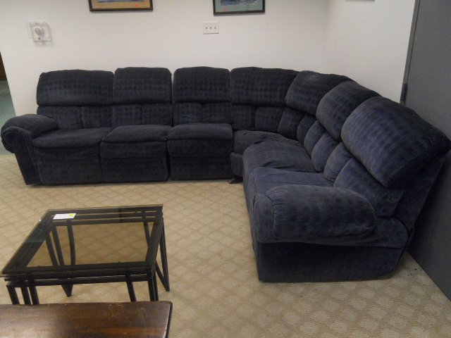 navy-blue-couch Buying a Sofa to Match Your Walls