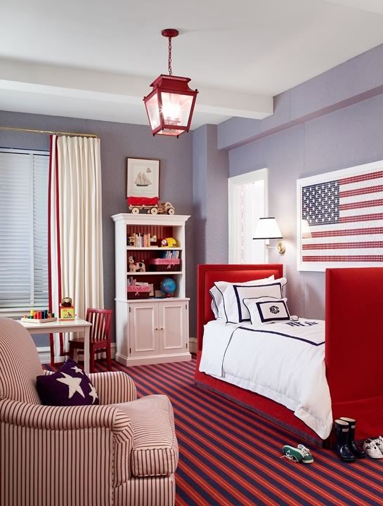 stripe-boys-room-carpet Patterned carpet ideas