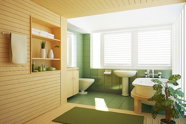 yellow-and-green-bathroom yellow and green bathroom