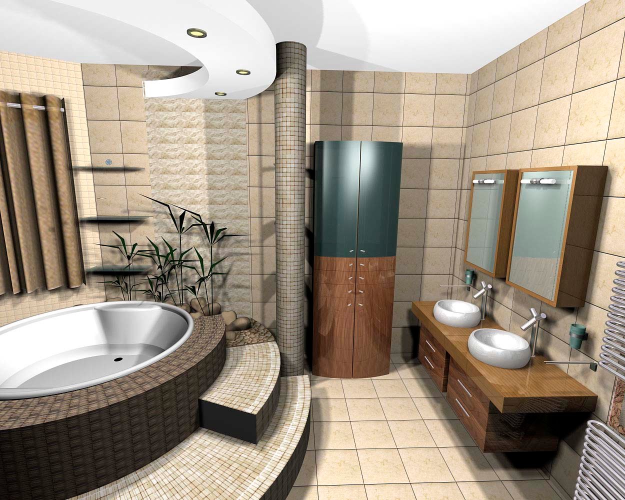 Effective-Bathroom-Furniture Simple and effective bathroom design