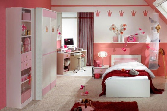 pink-girls-bedroom Pink Bedroom Themes for Girls