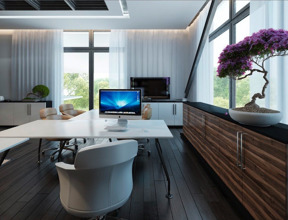 White-walnut-office-furniture White walnut office furniture