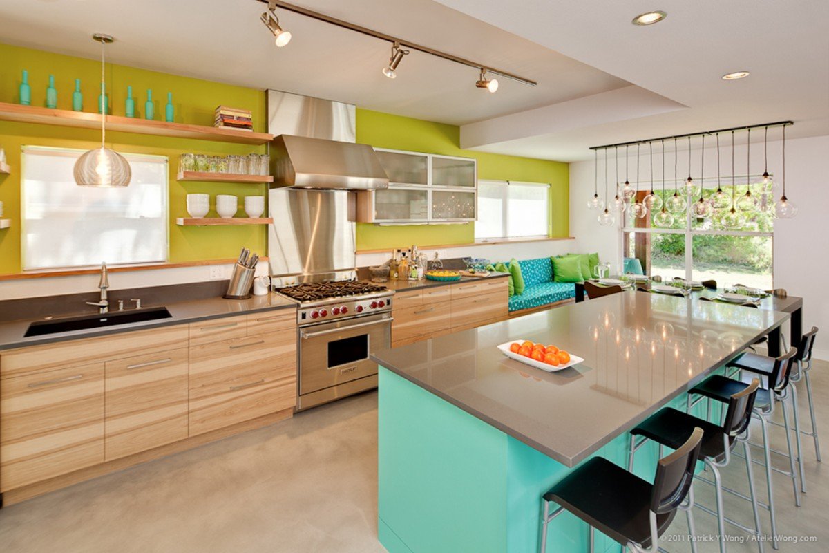 lime-green-and-turquoise-kitchen-interiors lime green and turquoise kitchen interiors