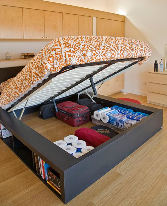 underbed-storage-bed Ways to Make More Space in a Room