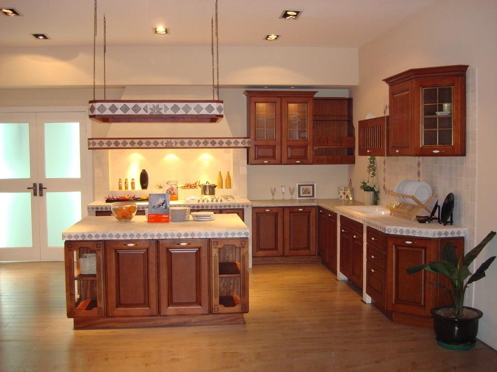 wonderful-solid-wood-kitchen-cabinet How to add wood in the kitchen