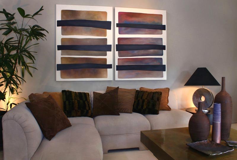 ArtInteriors_21_Subtle_earth_tones_LivingRoom_abstract_Moder Abstract art-the best way to decorate home