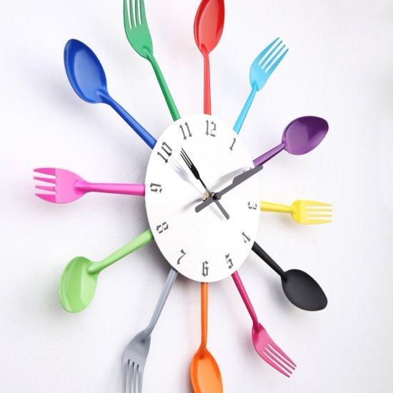 color-kitchen-utensil-clock-fun-decorative-wall-clock-37928 Get your home monsoon prepared